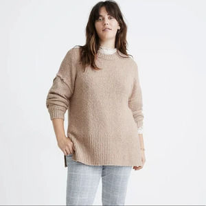 Madewell Sweater Small Beige Baxter Crew Neck Long Sleeve Alpaca Blend